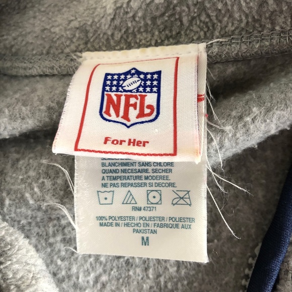 NFL Rams Fleece Pullover Sweater St. Louis Los Angeles Gray Blue Gold Medium - Picture 6 of 6